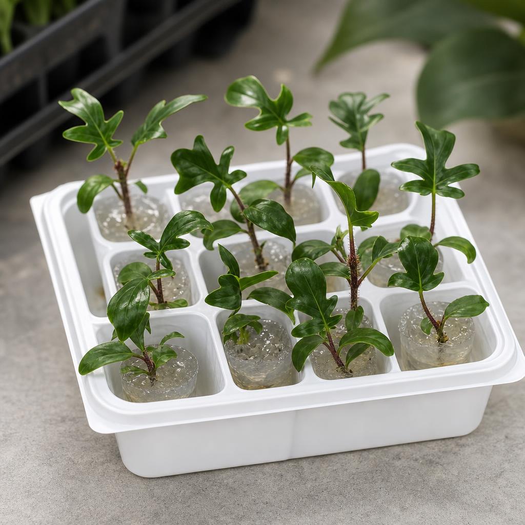 Philodendron squamiferum - tissue culture seedling scene 1