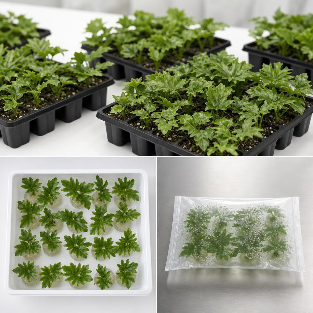 Philodendron bipinnatifidum 'Hope' - tissue culture seedling scene 3