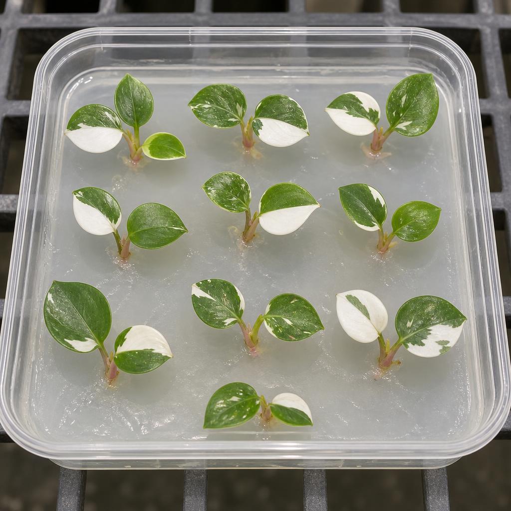 Philodendron erubescens 'White Princess' - tissue culture seedling scene 2