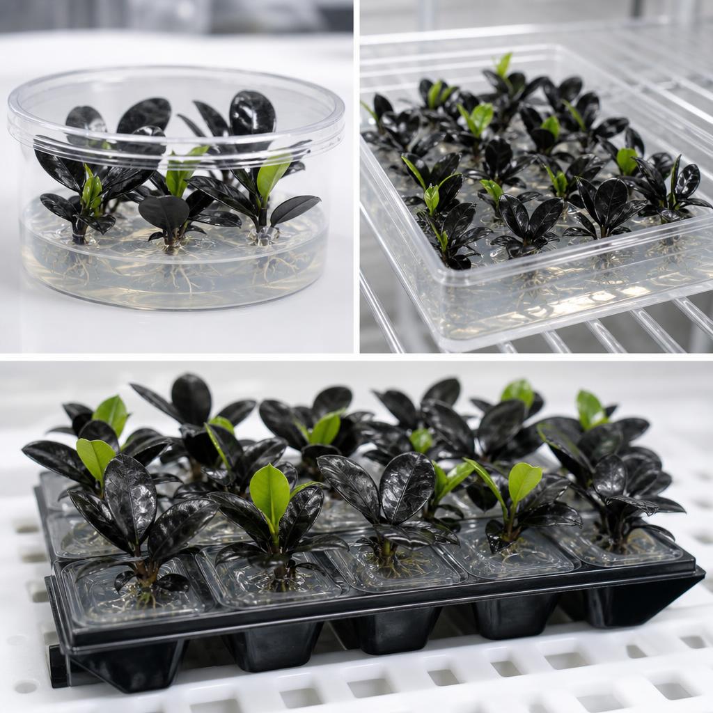 Zamioculcas Zamiifolia Raven - tissue culture seedling scene 3