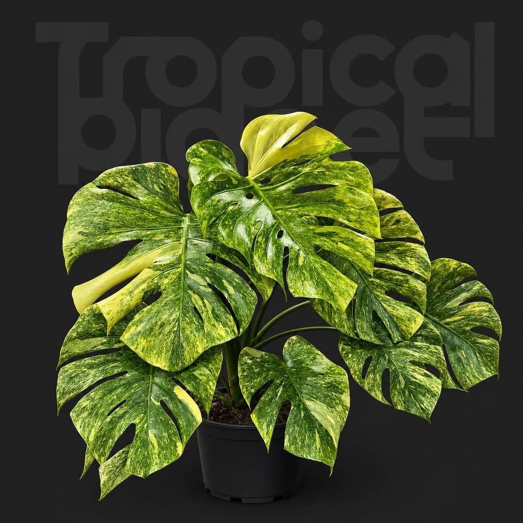 Monstera delisiosa green snow