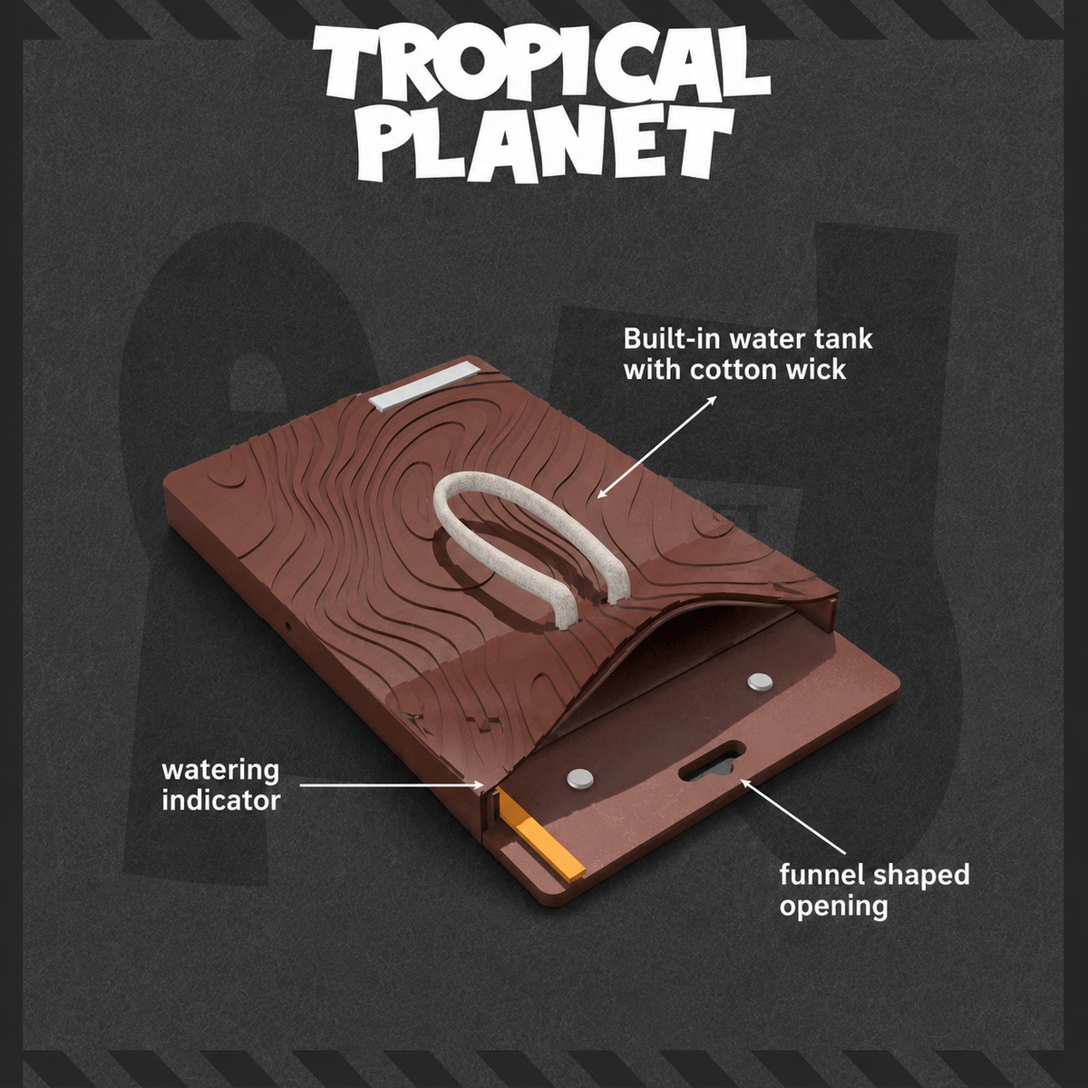 Tropical Mounting Board with Built-in Water Tank