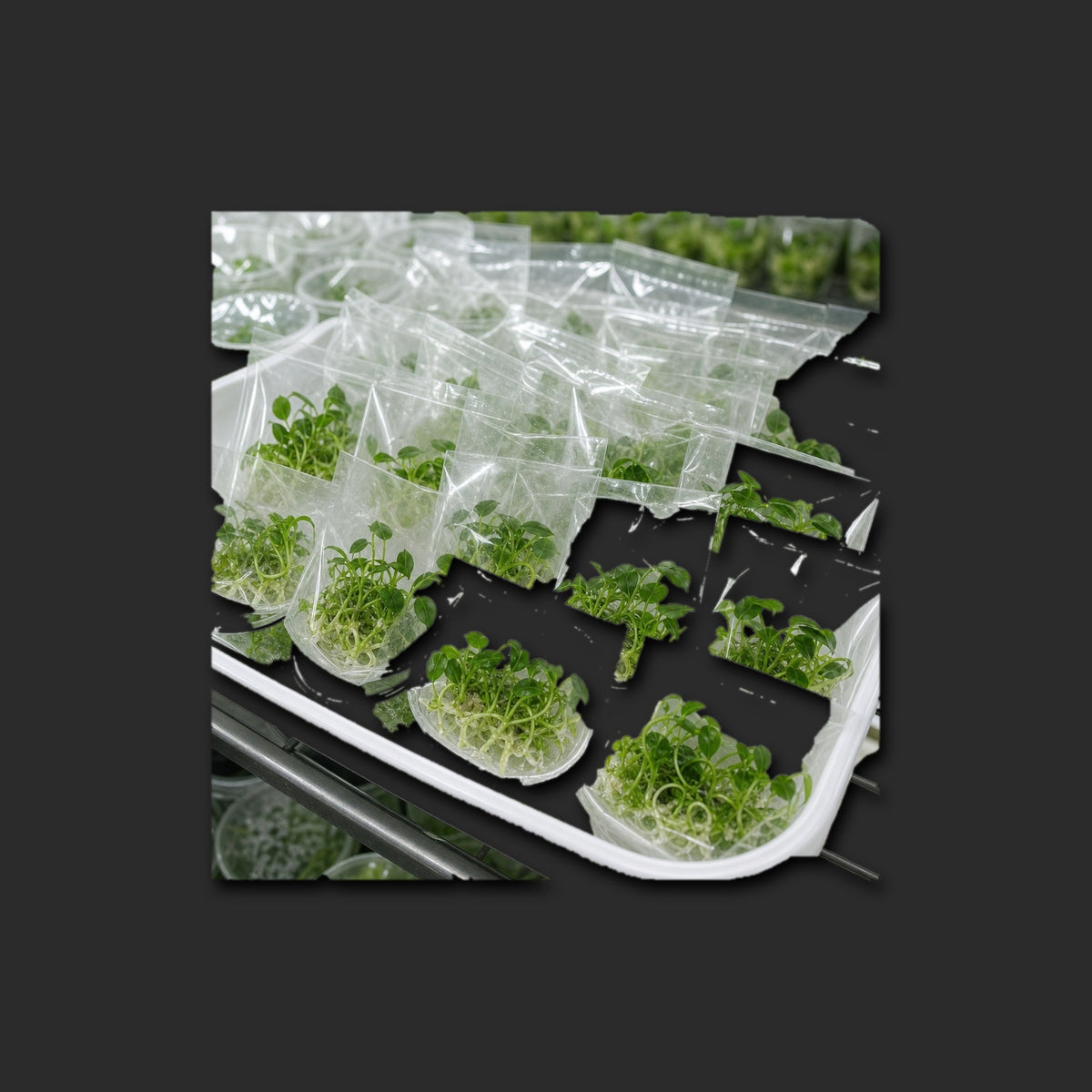 Anthurium 'King of Spades' - TC Anthurium seedlings prepared in protective bags