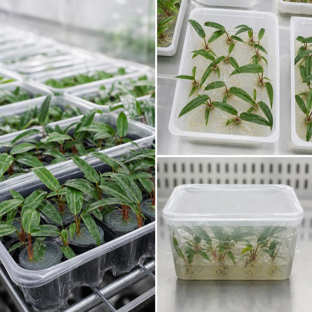 Philodendron billietiae Croat - tissue culture seedling scene 3