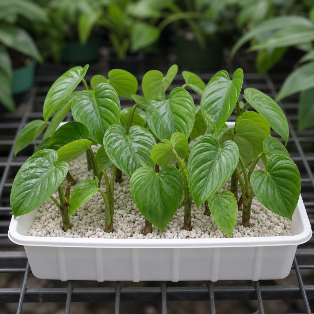 Philodendron 'Columbia' - tissue culture seedling scene 1