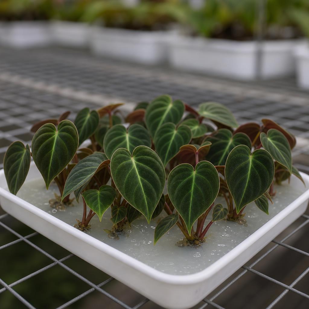 Philodendron 'El Choco Red' - tissue culture seedling scene 2