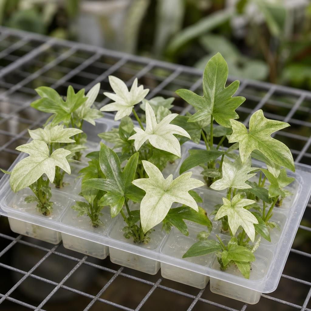 Philodendron 'Florida Ghost' - tissue culture seedling scene 3