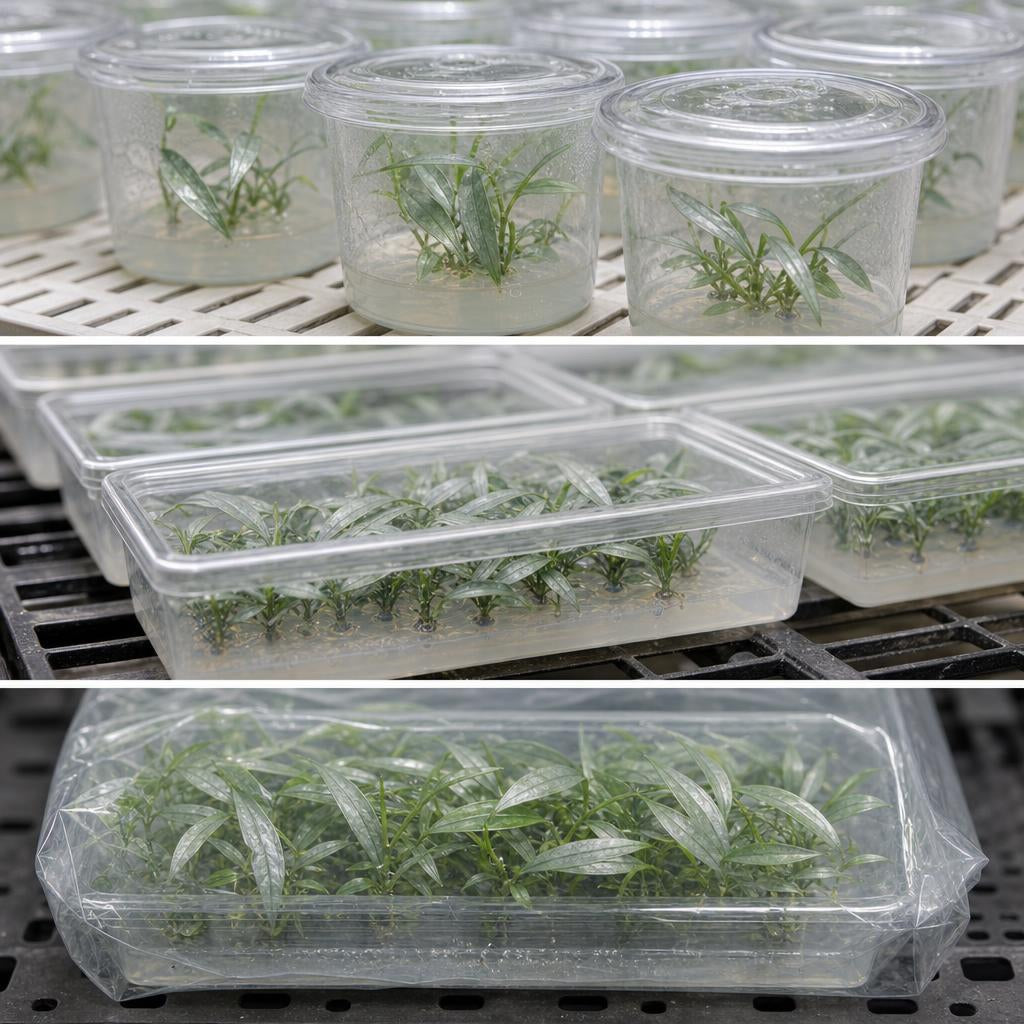 Amydrium medium silver - tissue culture seedling scene 3