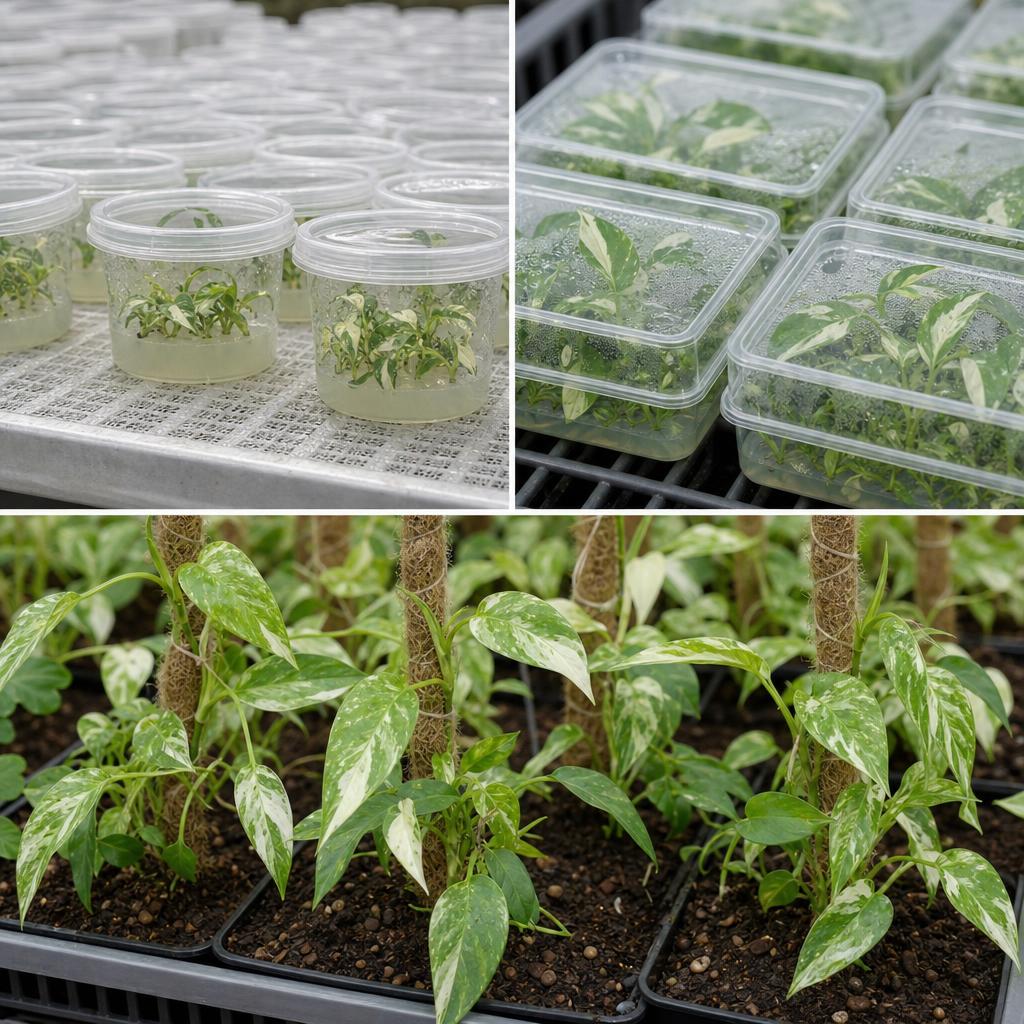Epipremnum pinnatum - tissue culture seedling scene 2
