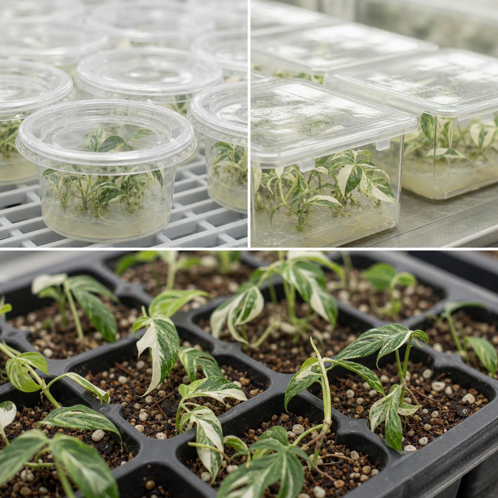 Epipremnum pinnatum - Variegated - tissue culture seedling scene 3
