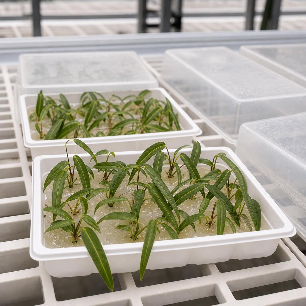 Philodendron spiritus-sancti - tissue culture seedling scene 3