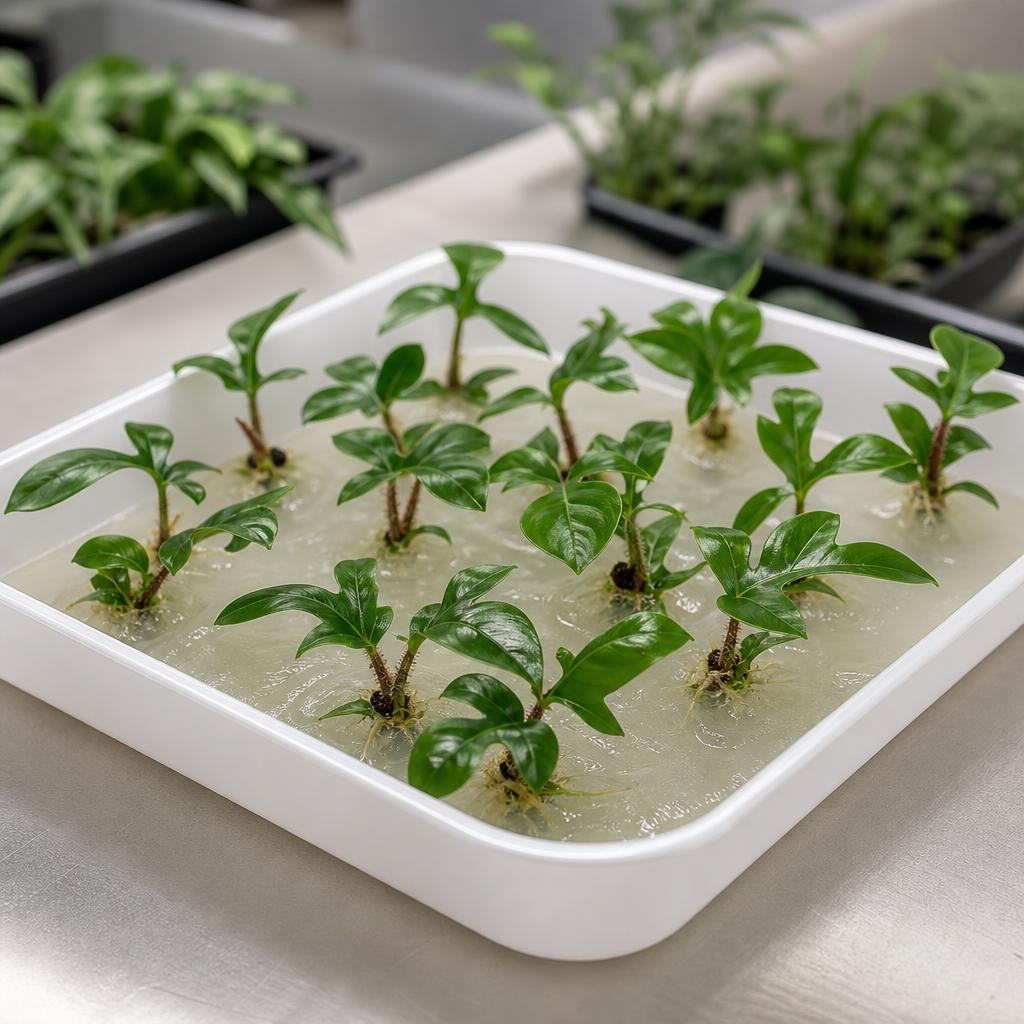 Philodendron squamiferum - tissue culture seedling scene 2