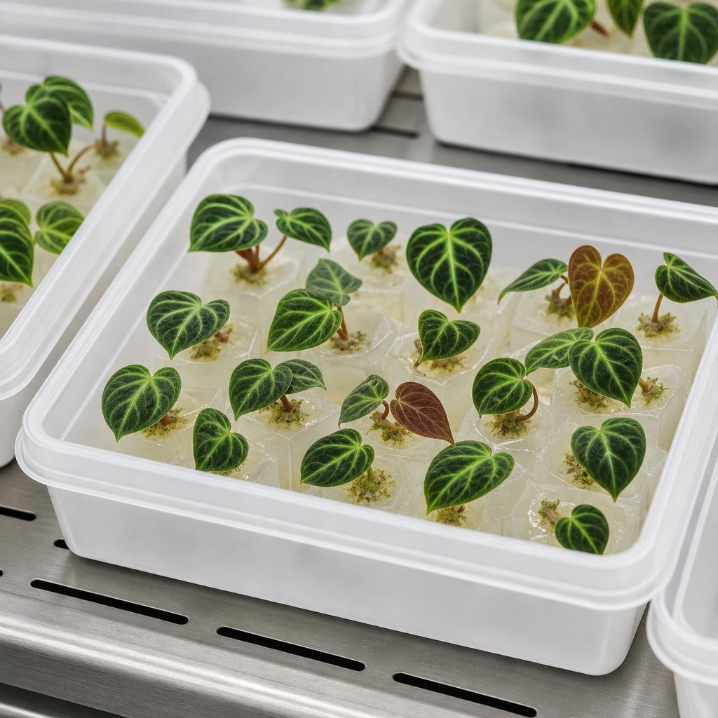 Philodendron verrucosum - tissue culture seedling scene 1