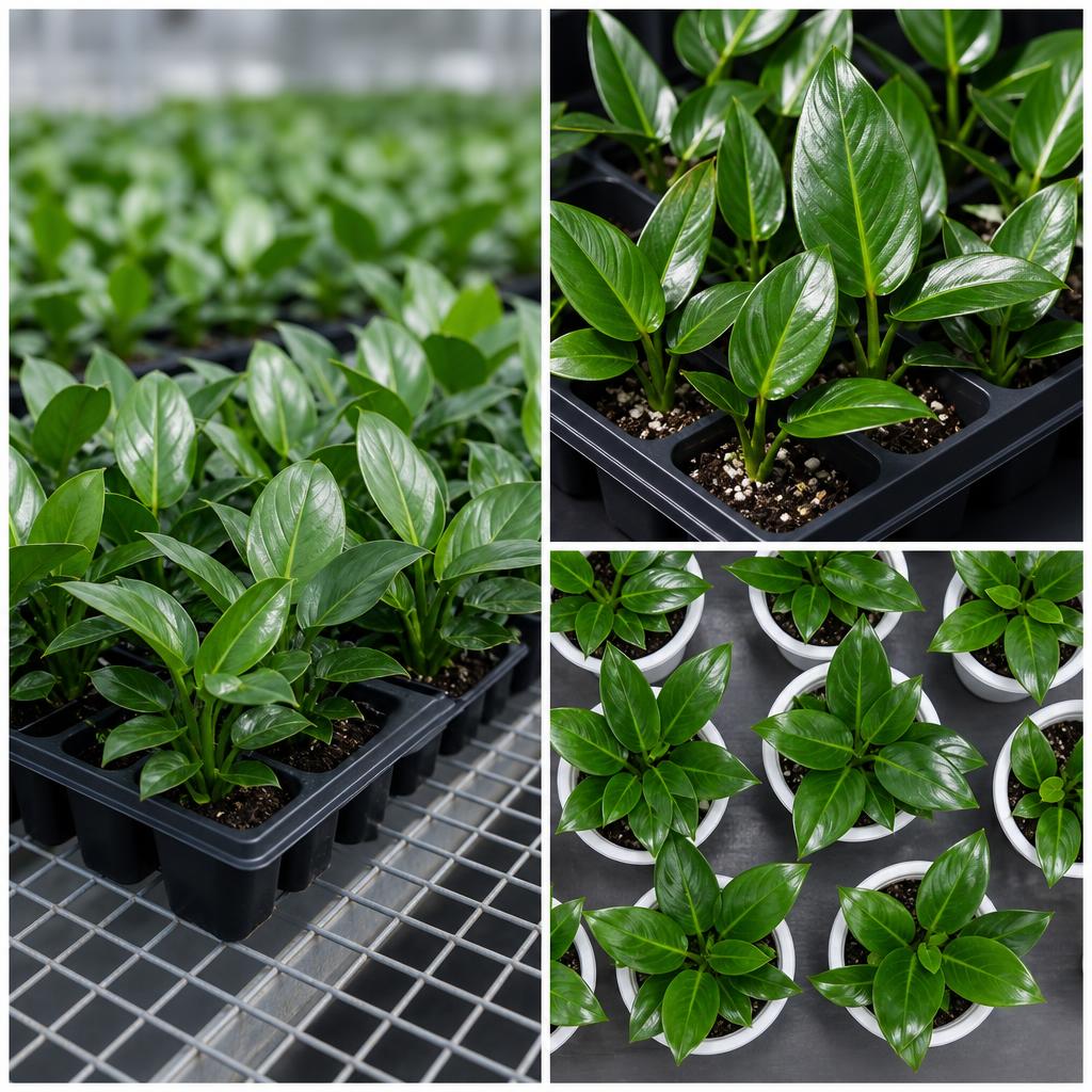 Philodendron 'Imperial Green' - tissue culture seedling scene 1