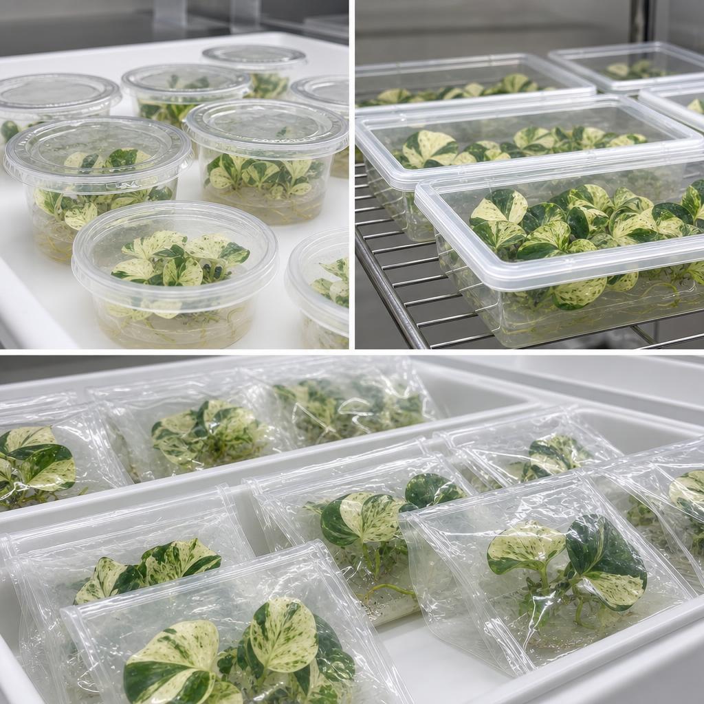 Manjula Pothos - tissue culture seedling scene 1