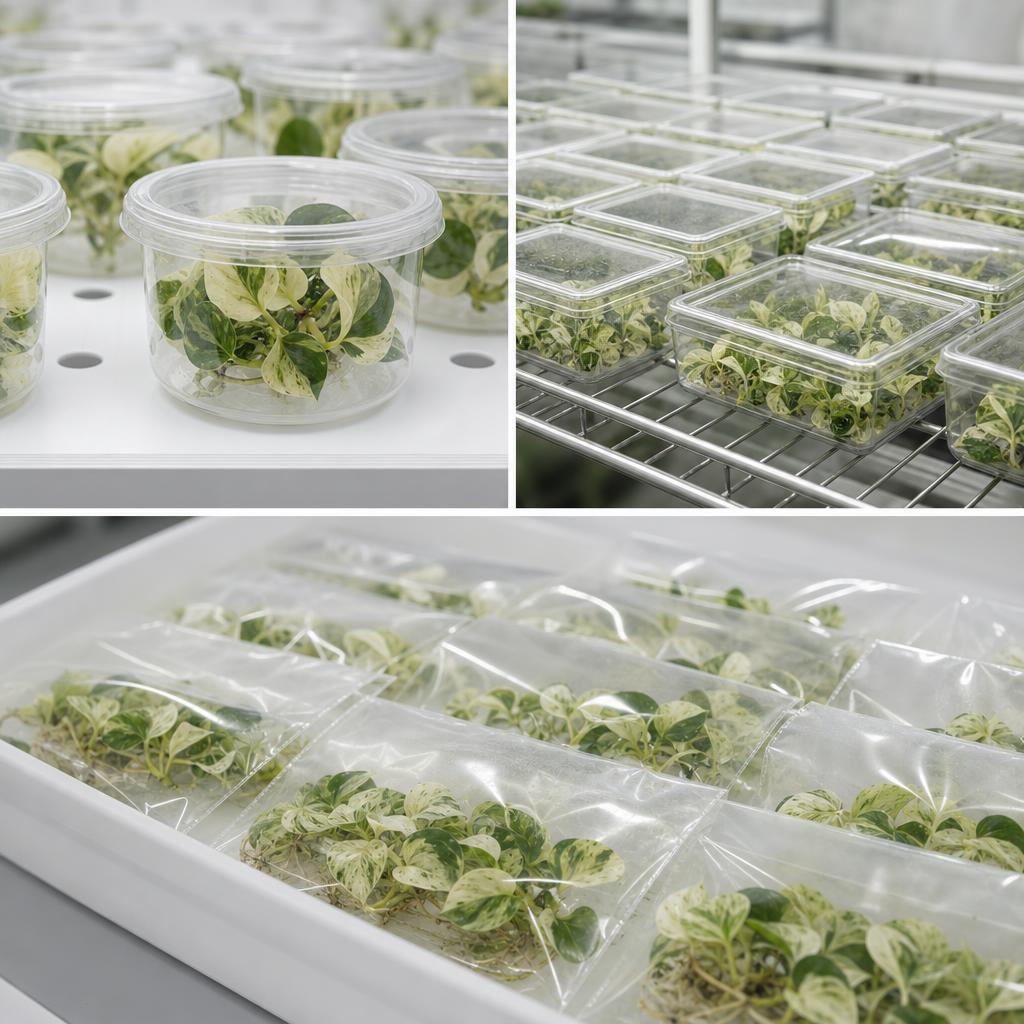 Manjula Pothos - tissue culture seedling scene 3