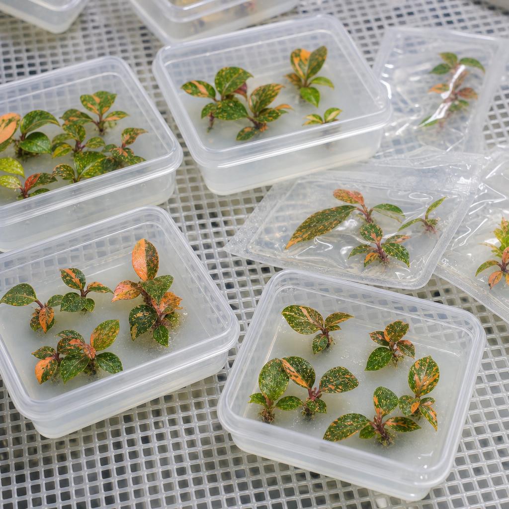 Philodendron 'Orange Princess' - tissue culture seedling scene 3