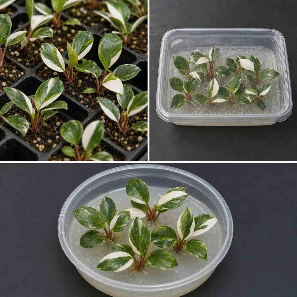 Philodendron erubescens 'White Knight' - tissue culture seedling scene 1