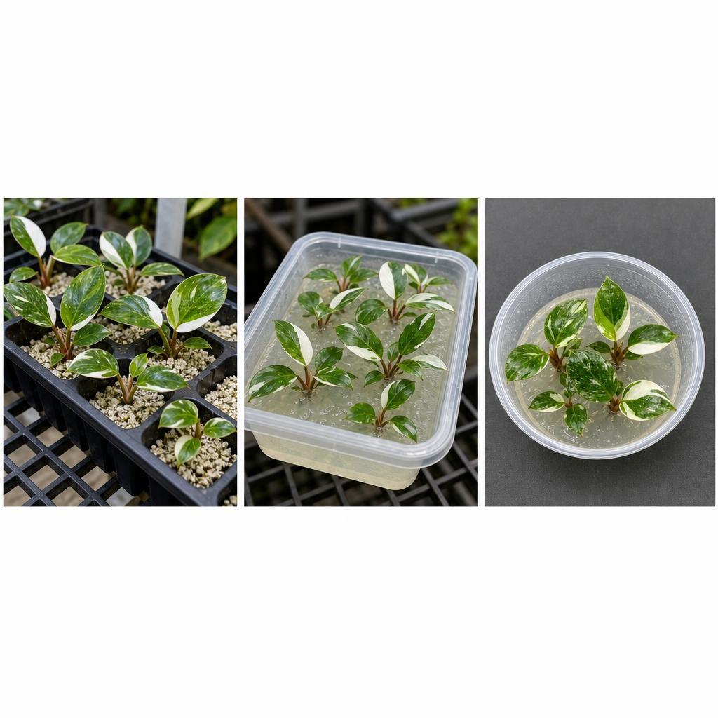 Philodendron erubescens 'White Knight' - tissue culture seedling scene 3