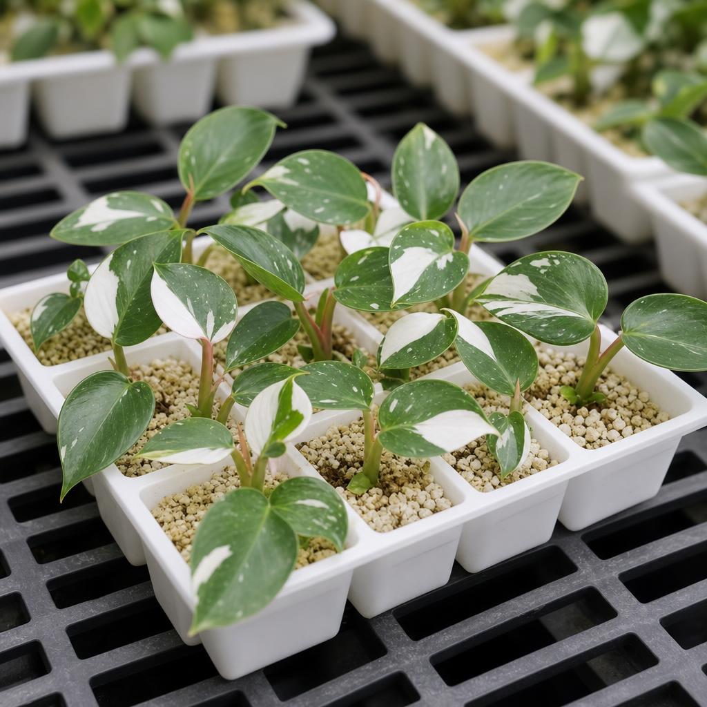 Philodendron erubescens 'White Princess' - tissue culture seedling scene 1