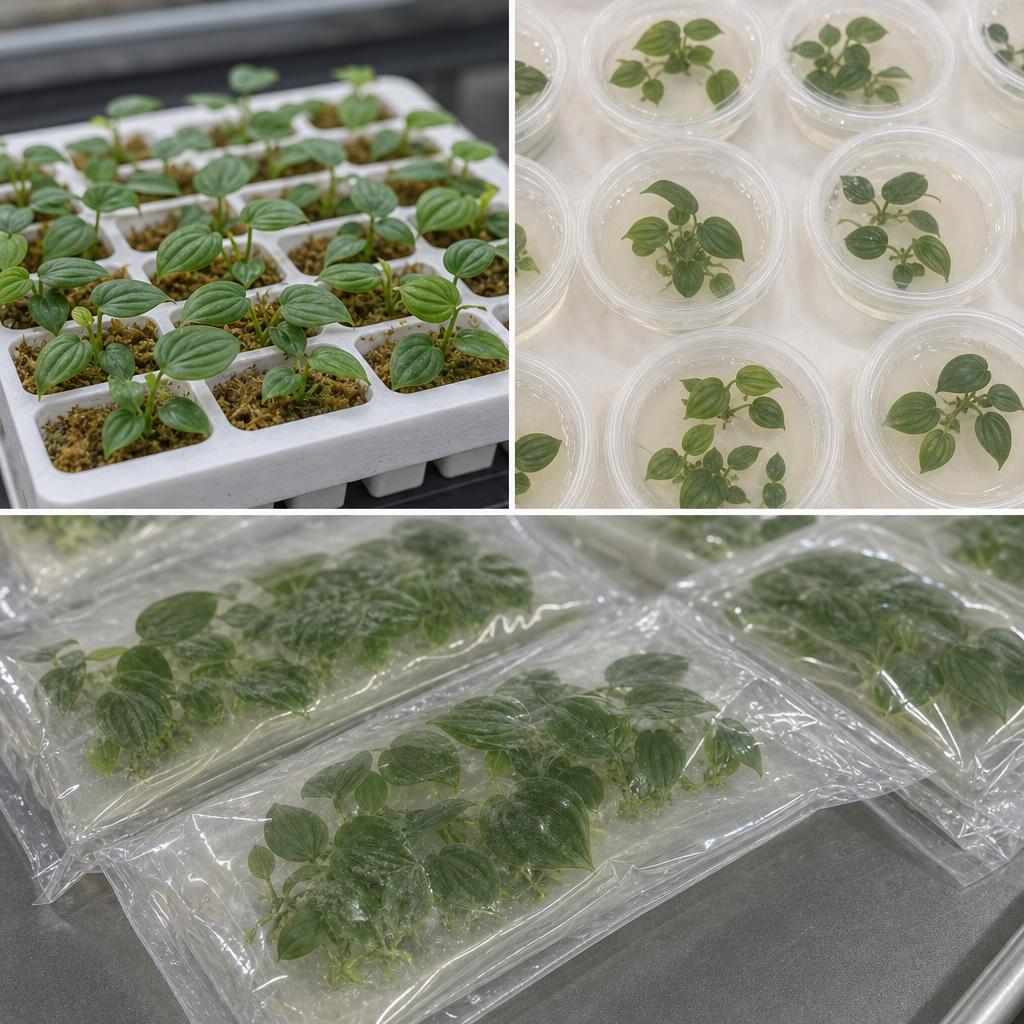 Philodendron fibraecataphyllum - tissue culture seedling scene 1