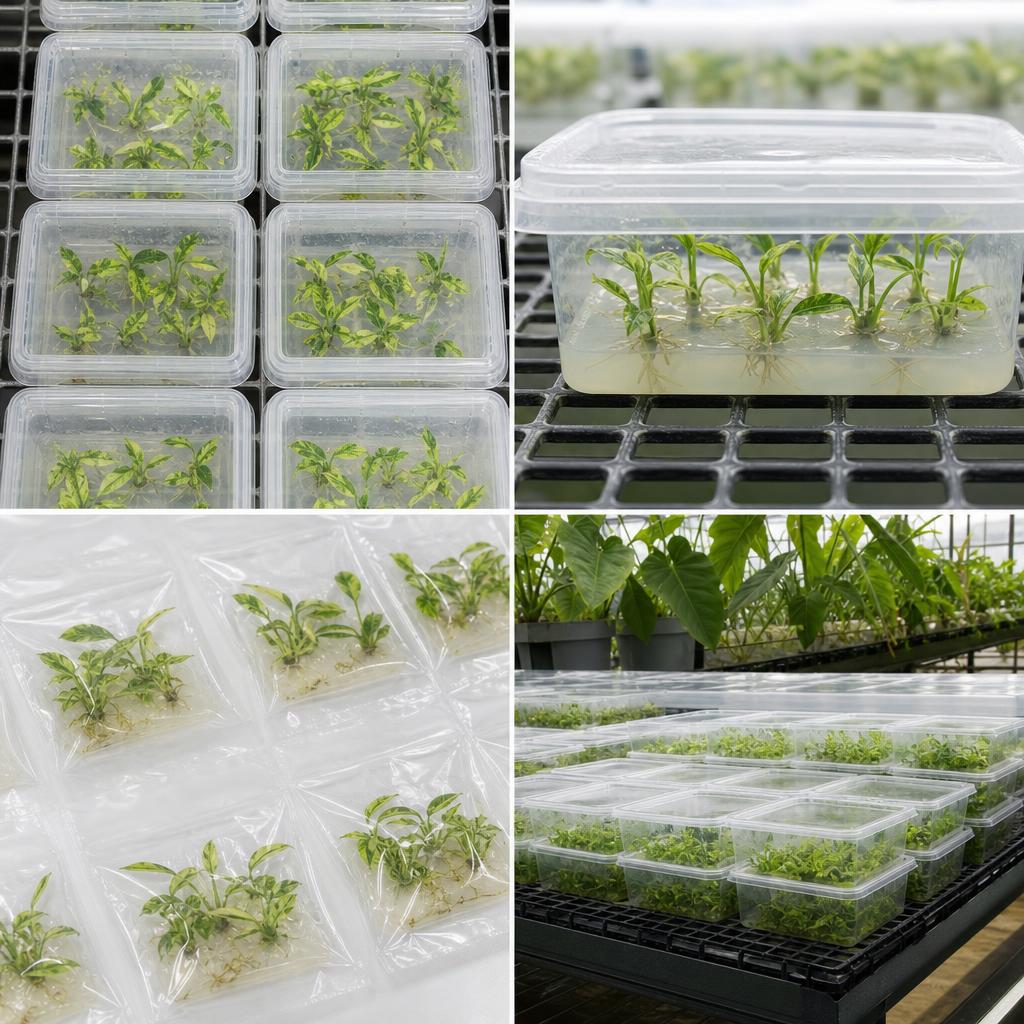 Philodendron 'Paraiso Verde' - tissue culture seedling scene 3