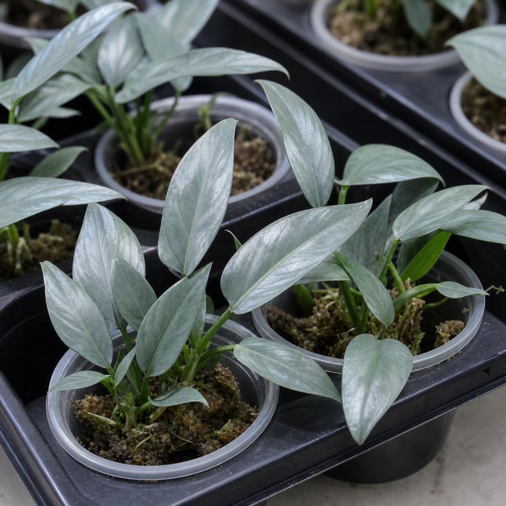 Philodendron hastatum 'Grey' - tissue culture seedling scene 3