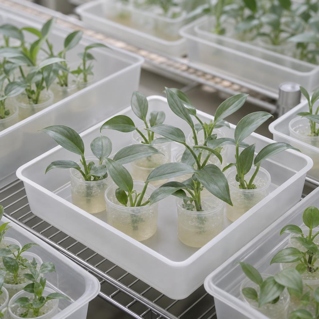 Philodendron hastatum - tissue culture seedling scene 2