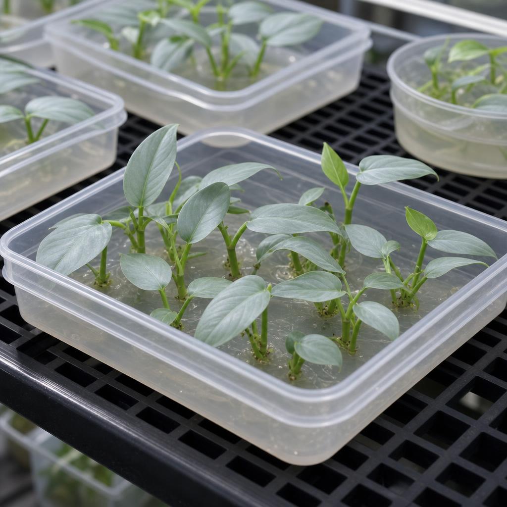 Philodendron hastatum - tissue culture seedling scene 3
