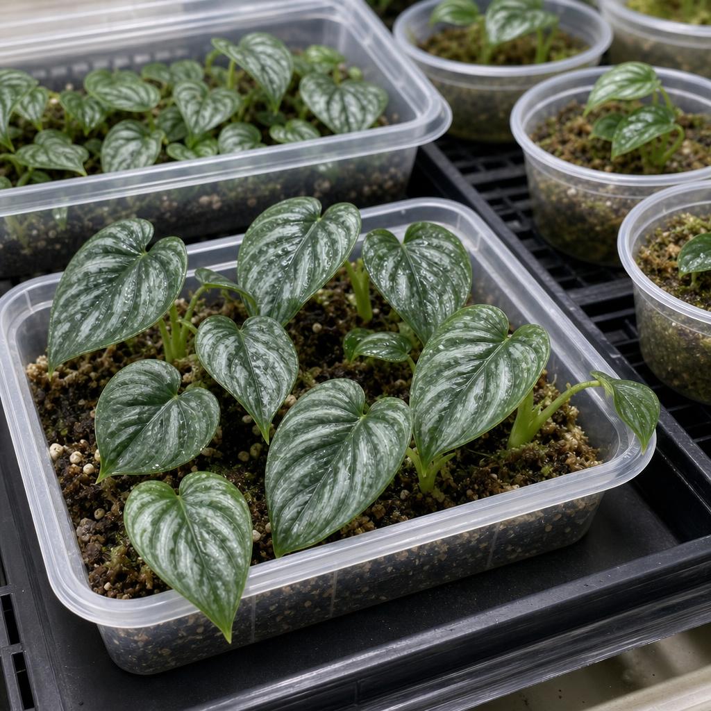 Philodendron mamei - tissue culture seedling scene 2