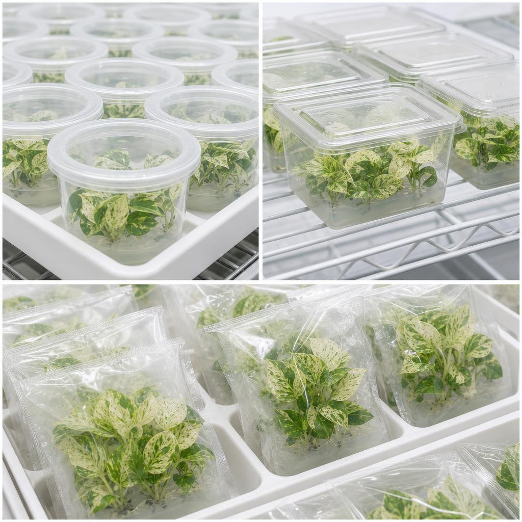Pothos Marble Queen - tissue culture seedling scene 3