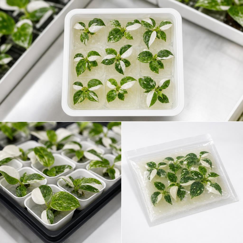 Philodendron 'White Wizard' - tissue culture seedling scene 1