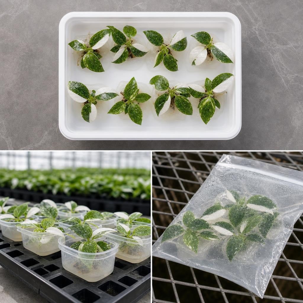 Philodendron 'White Wizard' - tissue culture seedling scene 3
